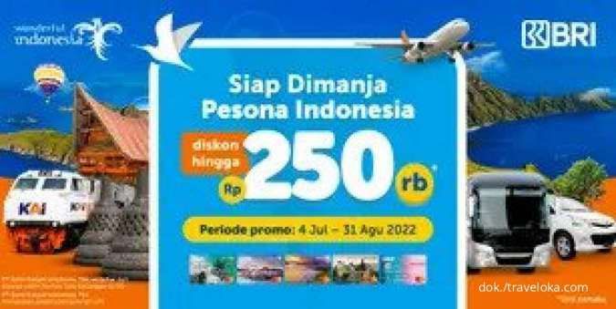 Khusus Kartu Kredit BRI, Manfaatkan Diskon Semua Produk Traveloka hingga Rp 250.000 