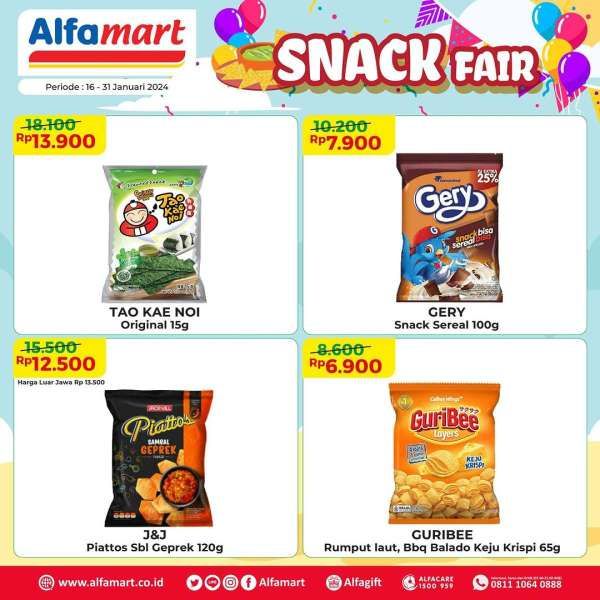 Promo Alfamart Snack Fair Terbaru 16-31 Januari 2024
