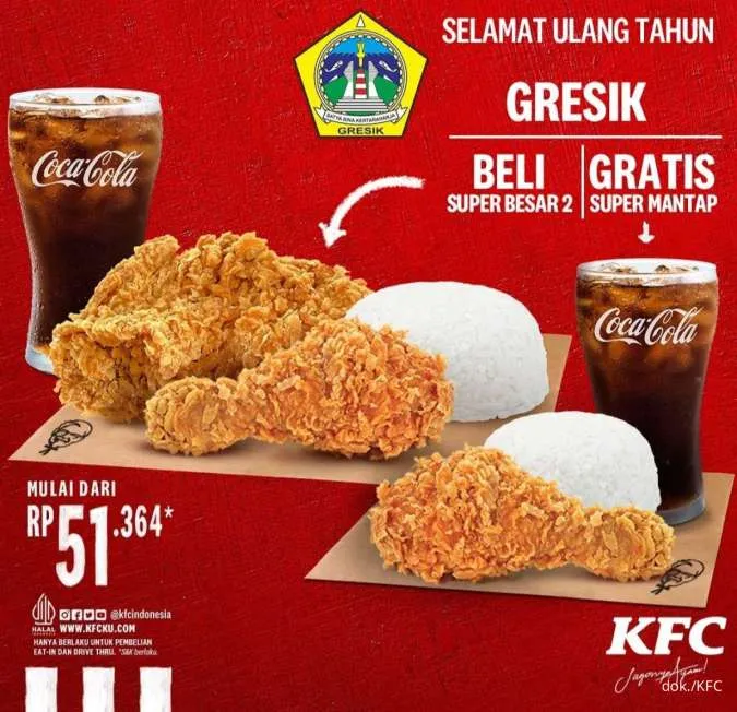 Promo KFC Spesial HUT Gresik 9 Maret 2023
