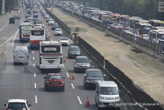 Polisi terapkan contraflow di KM 47 Tol Cikampek arah Jakarta