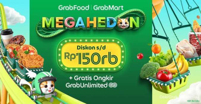 Promo Megahedon dari Grab Tawarkan Diskon Gede-gedean GrabFood dan GrabMart