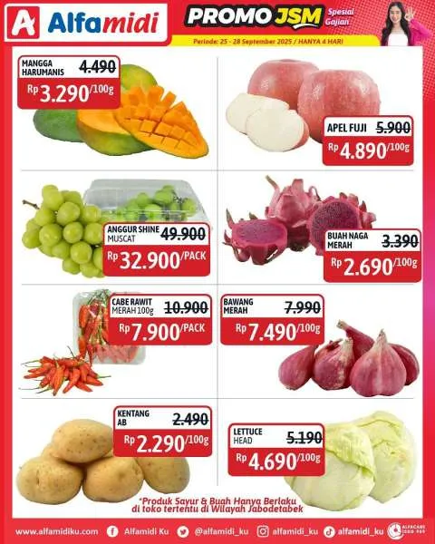 Promo JSM Alfamidi Spesial Gajian Periode 25-28 September 2025