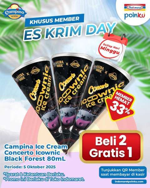 Promo Es Krim di Indomaret Weekend 5 Oktober 2025