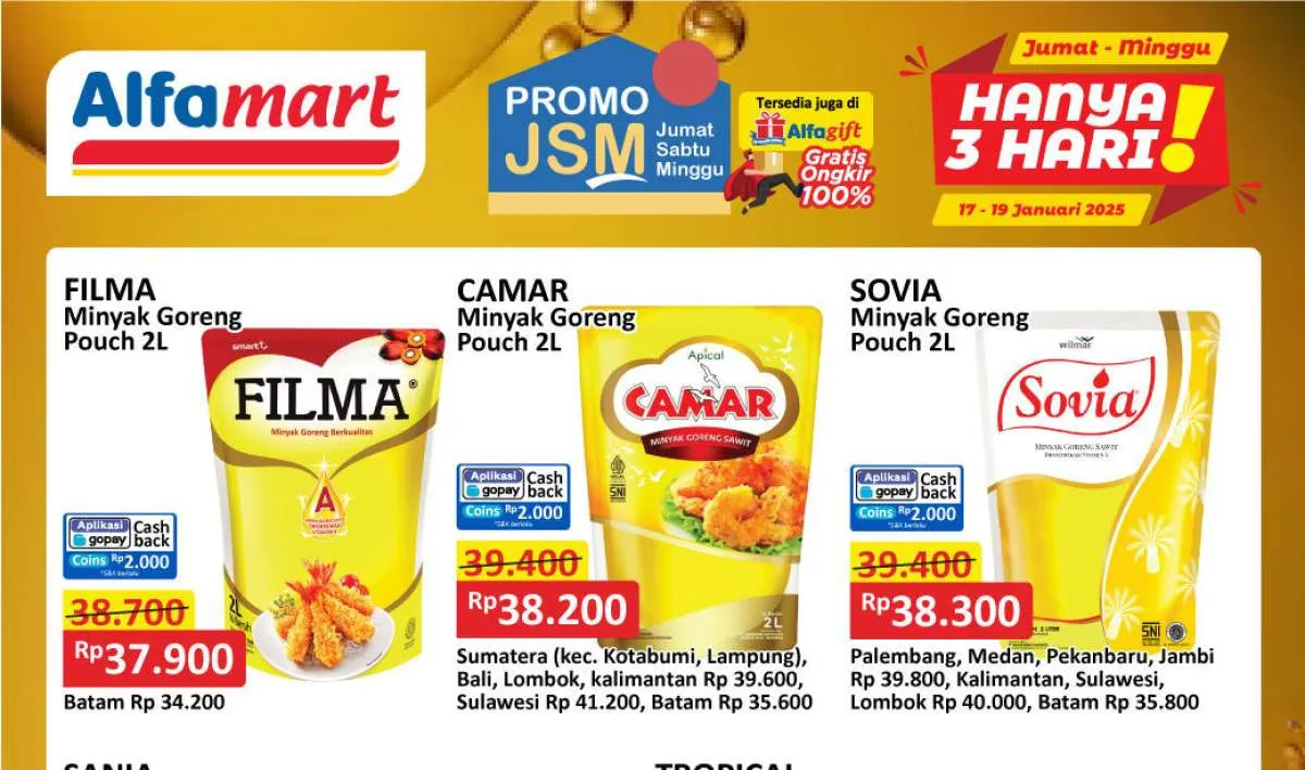 Promo Minyak Goreng Weekend 17-19 Januari 2025 di Alfamart, Superindo dan Indomaret