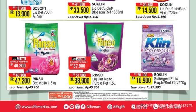 Promo Deterjen & Sabun Mandi di Alfamart-Indomaret, Superindo dan Tip Top Akhir Pekan