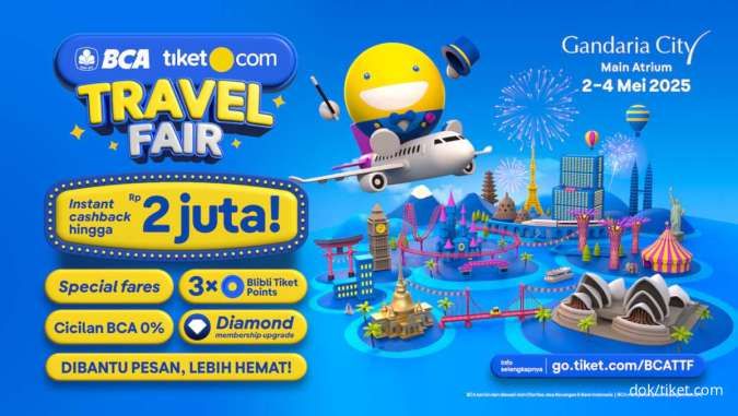 Promo Liburan Pertengahan Tahun Lewat BCA tiket.com Travel Fair 2025