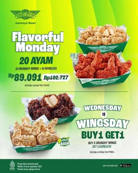 Promo Wingstop Senin dan Rabu