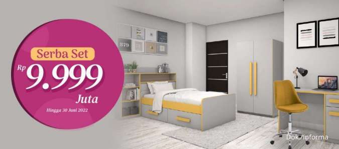 Beli Set Furnitur Kamar di Informa Serba Rp 9.999 Juta, Simak Promonya!