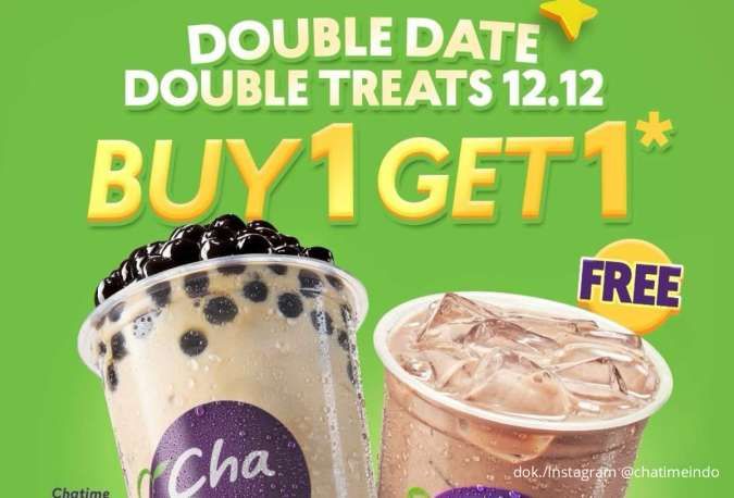 Double Kesegaran di Promo 12.12: Chatime Buy 1 Get 1 Free Cuma 10-12 Desember 2025