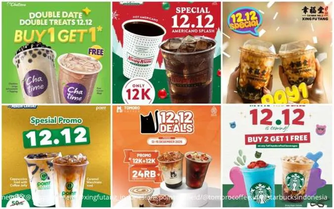 7 Daftar Promo Minuman 12.12 Serba Hemat Periode Desember, Chatime hingga Starbucks