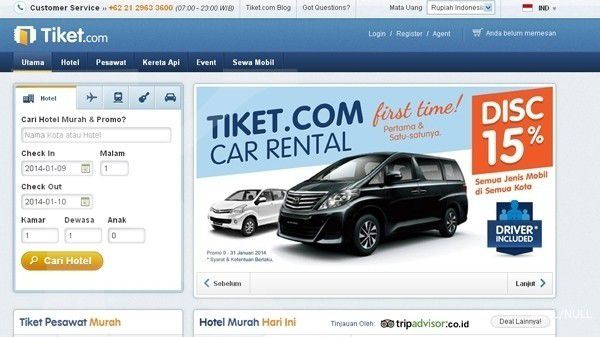 Tiket.com ekspansi layanan rental mobil