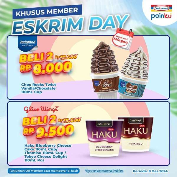 Promo Es Krim di Indomaret Khusus Member 8 Desember 2024