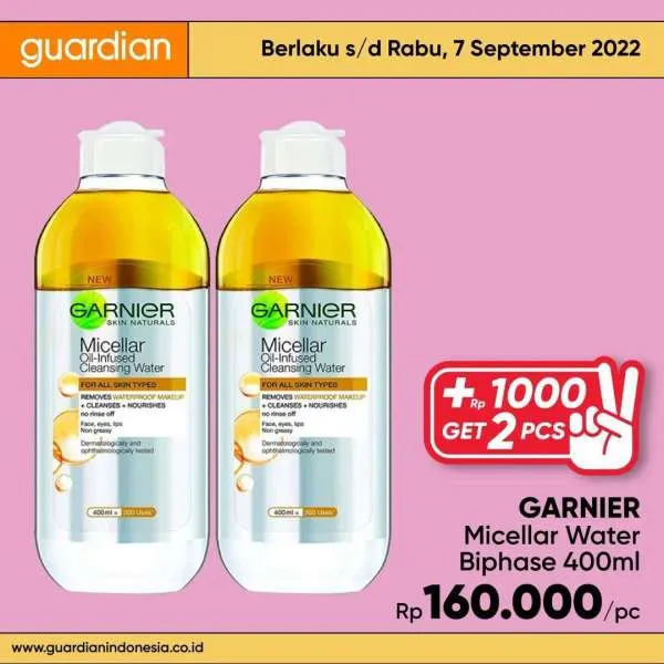 Promo Guardian +1000 Get 2 Pcs Periode 1-7 September 2022