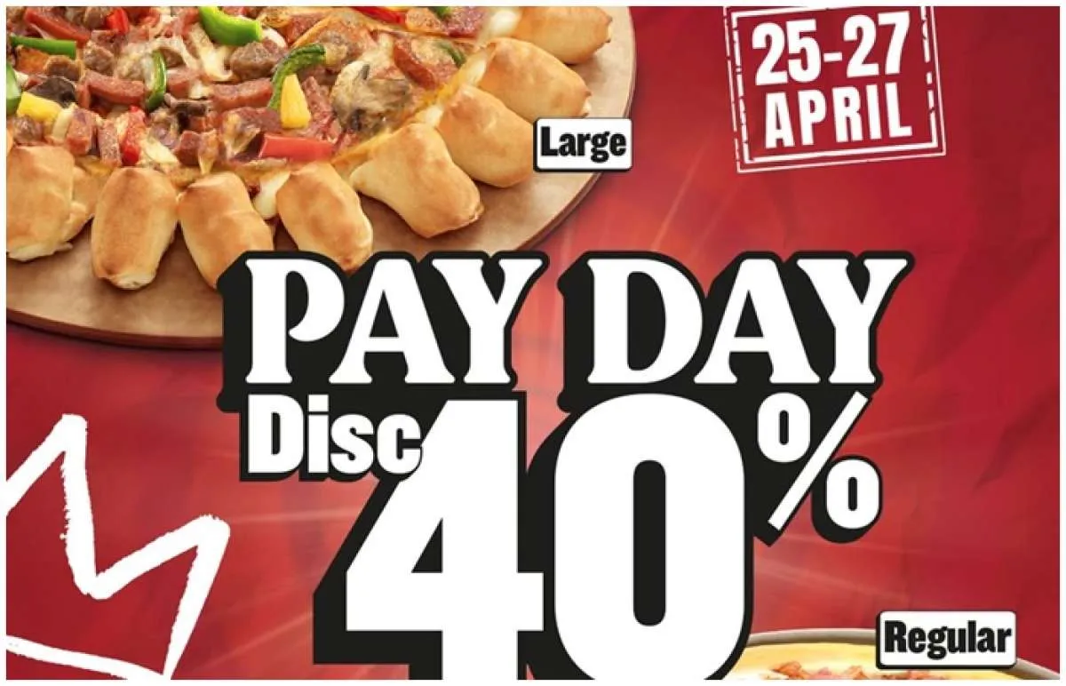 Promo Pizza Hut BCA Payday Diskon 40%, Dapat 1 Large Pizza + 1 Regular Pizza 