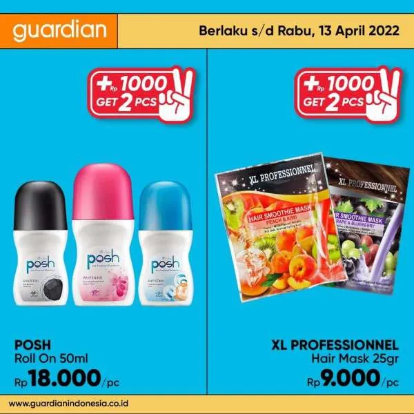 Promo Guardian +1000 Get 2 Pcs Periode 7-13 April 2022