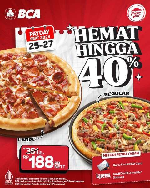 Promo Pizza Hut Payday September 2024 dengan BCA