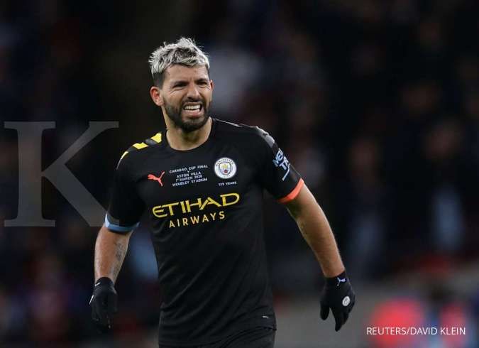 Pemain Manchester Citys Sergio Aguero REUTERS/David Klein.