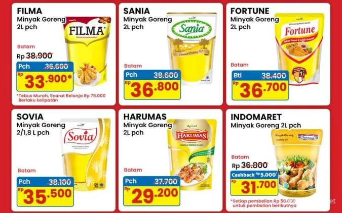 Katalog Promo Indomaret Minyak Goreng Hemat 1-4 Januari 2026, Harumas Rp 29.200