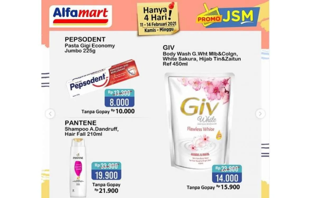  Promo JSM Alfamart diskon akhir pekan, Minggu 14 Februari 2021! 