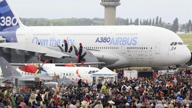 Pesanan pesawat Airbus lebih banyak dari Boeing