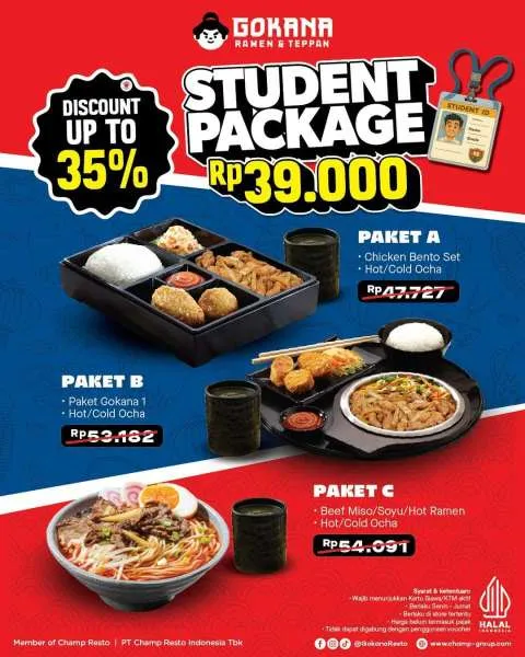 Promo Gokana Student Package Diskon 35%