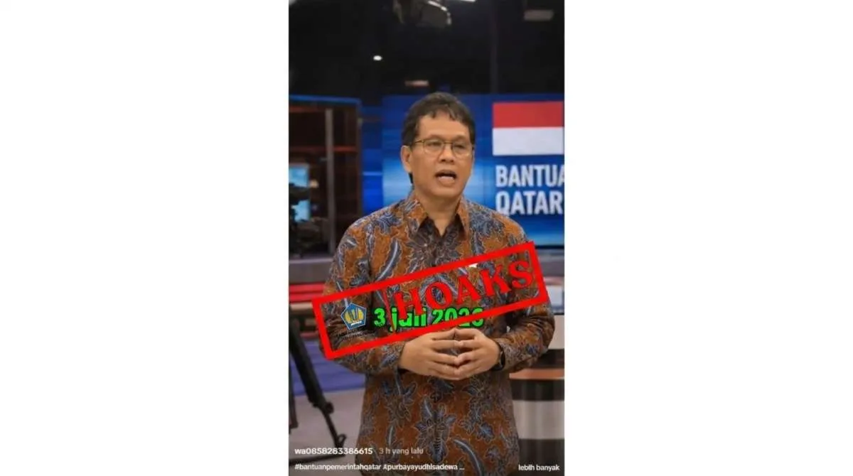 Kemenkeu Beri Label Hoaks pada Video Menkeu Purbaya Beri Bantuan Qatar Charity