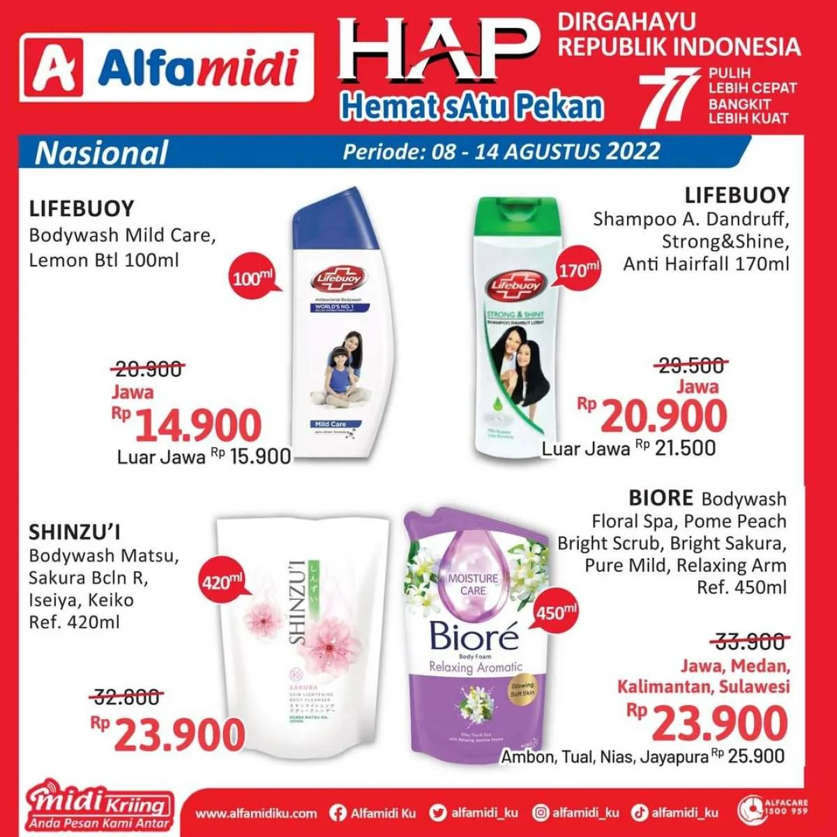 Katalog Promo Alfamidi Hemat Satu Pekan Periode 8-14 Agustus 2022