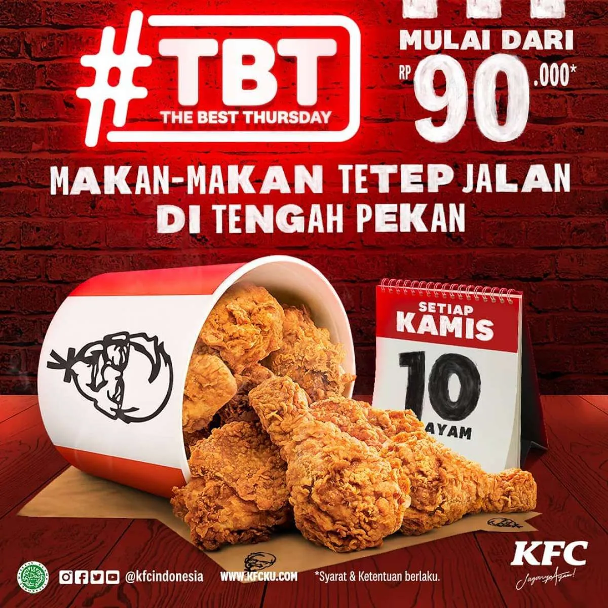 The Best Thursday dari KFC hari ini 4 Maret 2021, apa promonya?