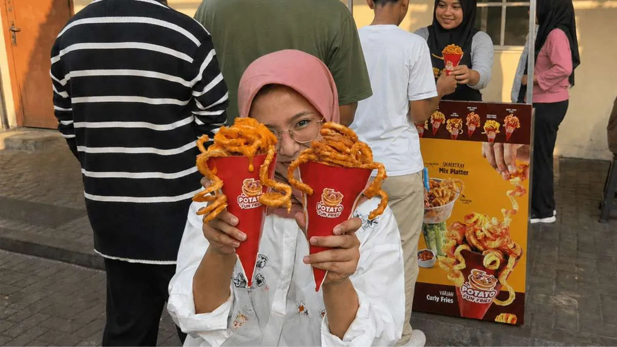 Ekonomi Menantang, Potato Fun Fries Tawarkan Kentang Ulir Mulai Rp10 Ribuan