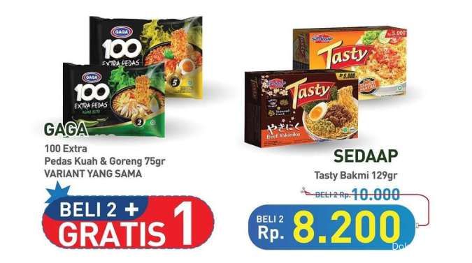 Promo Hypermart Beli Banyak Lebih Hemat 17-23 Januari 2025, Mie Gaga Beli 2 Gratis 1