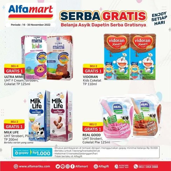 Promo Alfamart Serba Gratis Periode 16-30 November 2022
