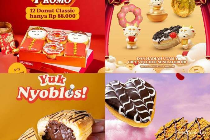 Kumpulan Promo Dunkin Donuts Edisi Imlek, Valentine, dan Pemilu 2024