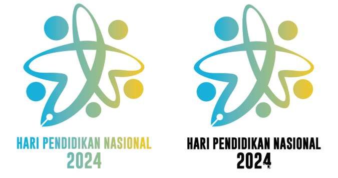 Logo Hari Pendidikan Nasional 2024 Tema Bergerak Bersama, Lanjutkan Merdeka Belajar 