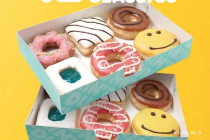 Promo Dunkin 20-24 Juli 2022, Beli 12 Donut Classics Cuma Rp 100.000 via Ojek Online