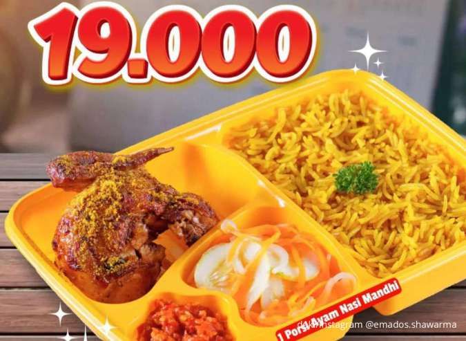 Promo Emado's Tanggal Tua 15-21 September, 1 Porsi Ayam Nasi Mandhi Cuma Rp 19.000