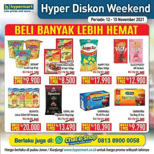 Promo Hypermart Hyper Diskon Weekend 12-15 November 2021