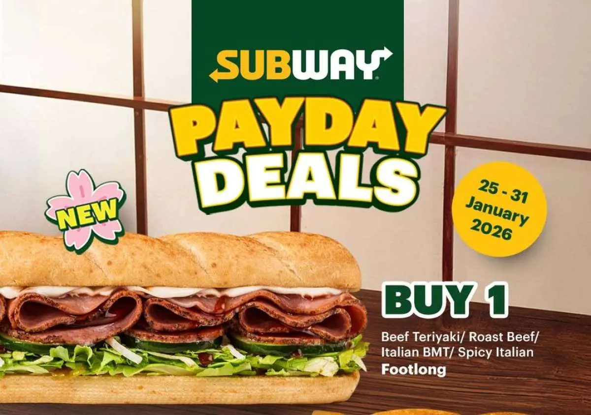 Momen Gajian Lebih Hemat, Promo Subway Payday Deals Tawarkan Beli 1 Gratis 1 Delivery