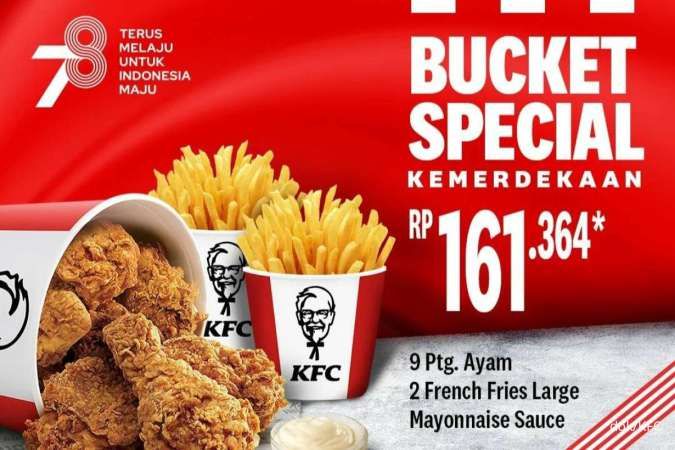 Promo KFC 1-31 Agustus 2023, Bucket Special Kemerdekaan di HUT Indonesia ke-78