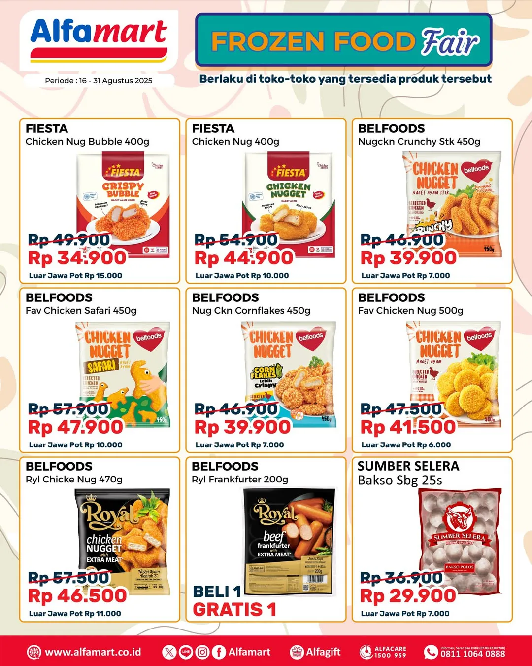 Promo Alfamart Frozen Food Fair Periode 16-31 Agustus 2025