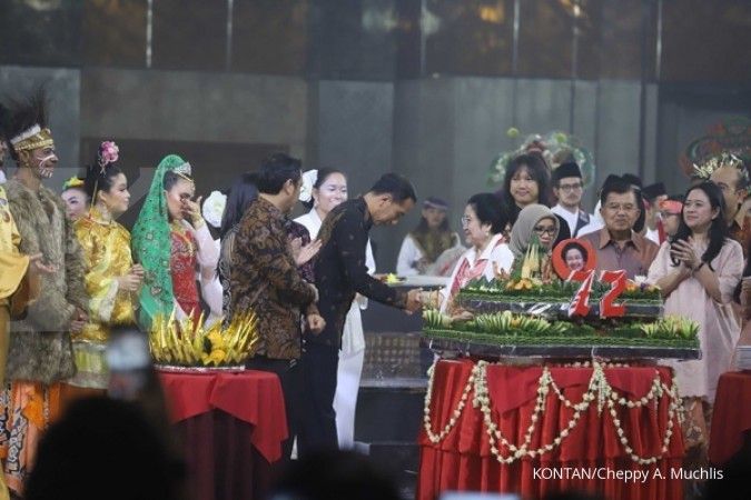 Presiden Jokowi hadiri perayaan hari ulang tahun ke-72 Megawati Soekarnoputri