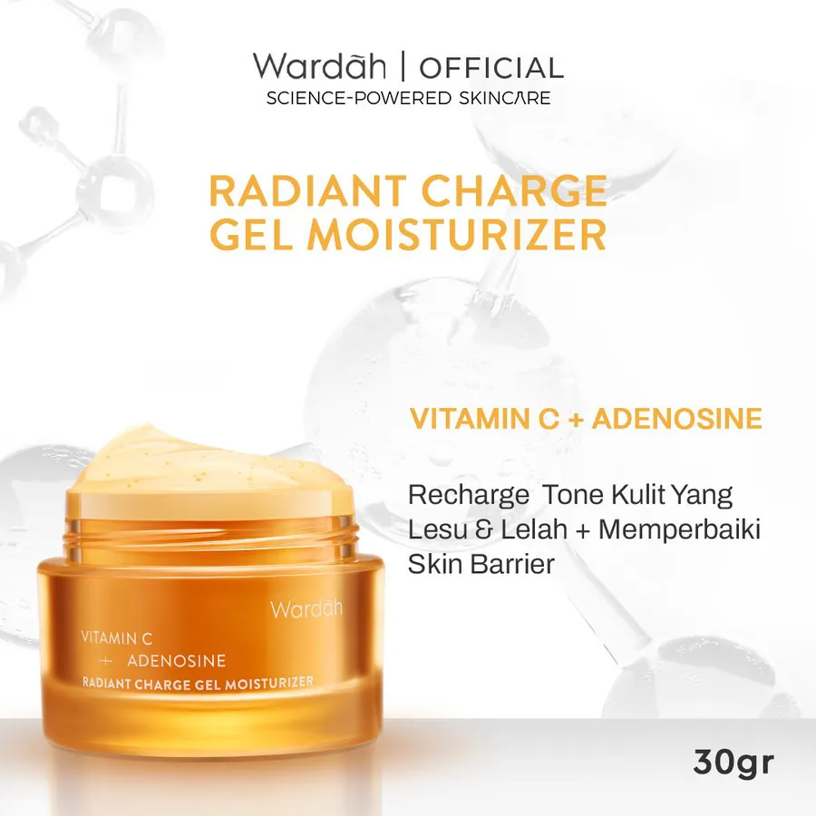Wardah Vitamin C + Adenosine Radiant Charge Gel Moisturizer