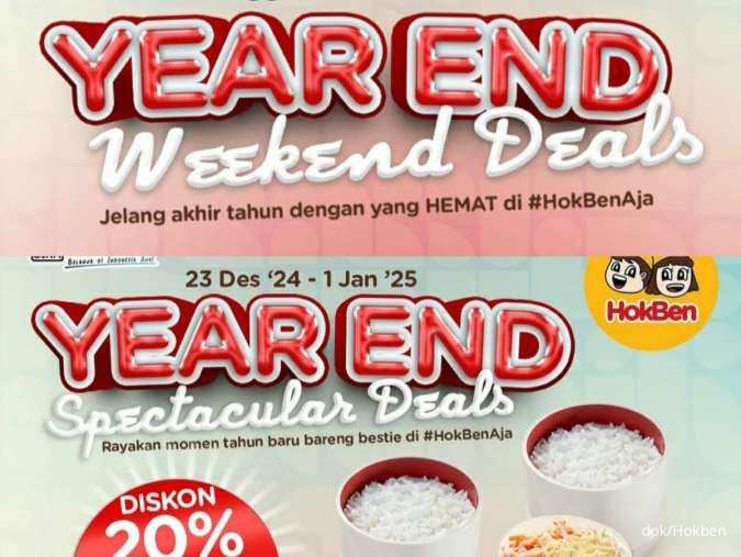 Promo Hokben Spesial Year End, Ada 2 Paket Diskon 45% sampai 1 Januari 2025