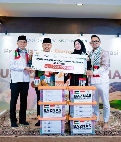 J99 Corp. melalui MS GLOW Donasi Kemanusiaan bagi Palestina Rp1 Miliar lewat BAZNAS