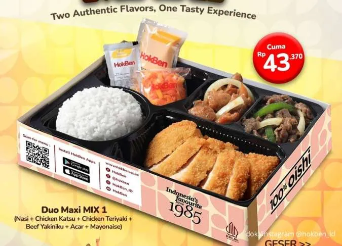 New! Promo Hoka Duo Maxi Serba Rp 43.370, Ada 4 Pilihan Menu Spesial Komplit