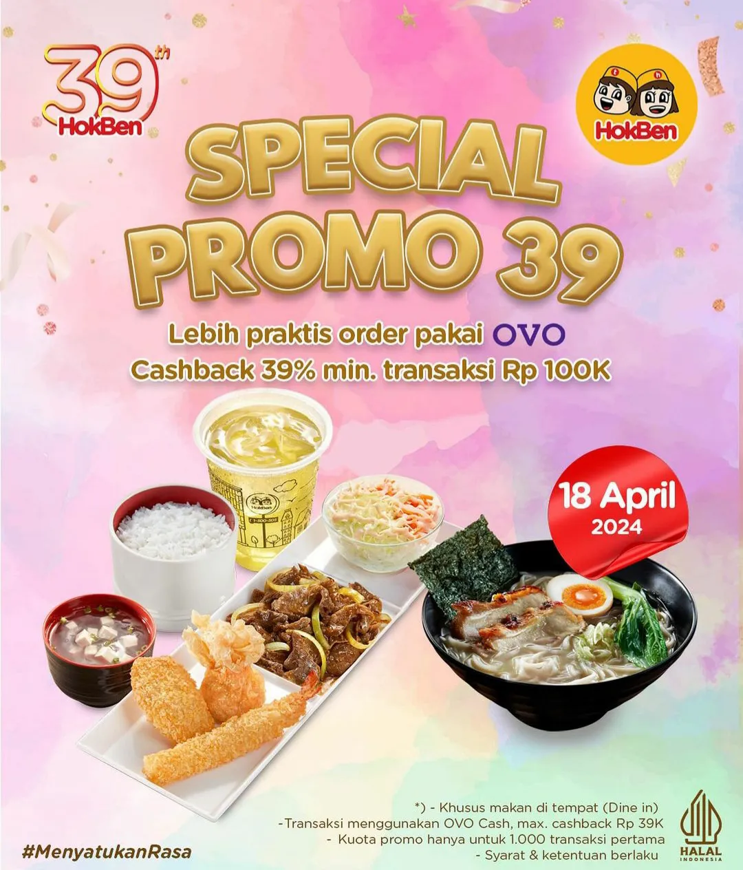 Promo HUT Hokben ke 39 edisi 18 April 2024 via OVO