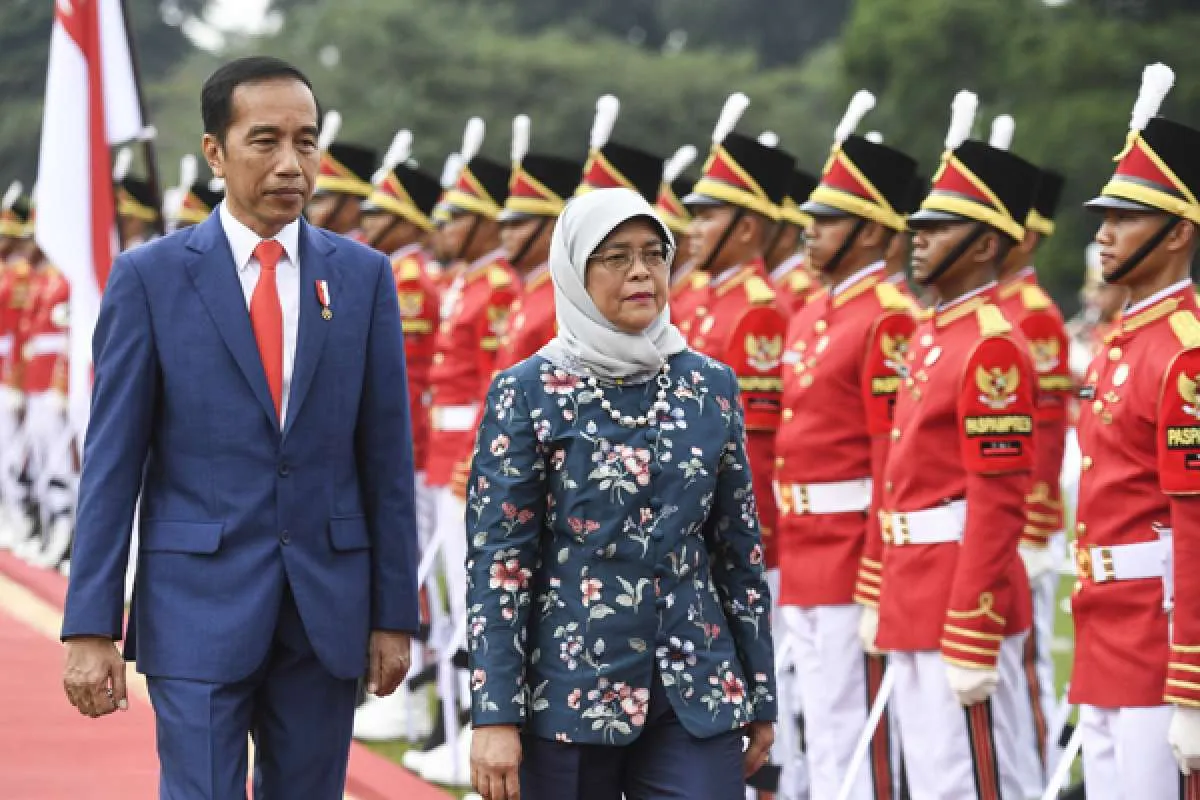 Jokowi sambut kunjungan kenegaraan Presiden Singapura di Istana Bogor