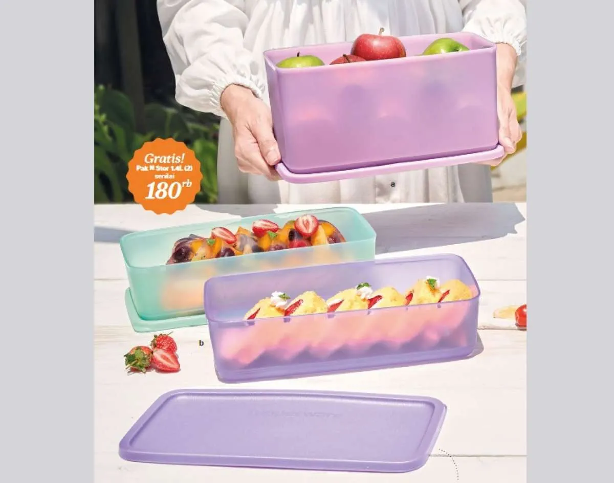 Wadah Snack Di Katalog Promo Tupperware Desember 2023 Ini Pas untuk Rayakan Natal