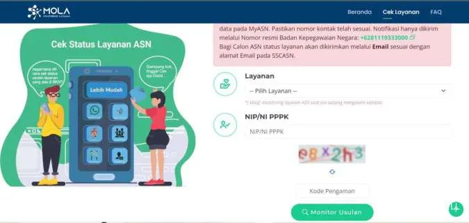 Mola BKN Fasilitasi Cek Penetapan NIP ASN & Kenaikan Pangkat di HP, Begini Caranya