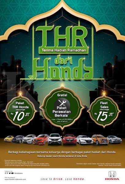 Sambut Musim Lebaran 2021, Honda Tawarkan Program Penjualan Bertajuk Terima Hadiah Ramadhan dari Honda