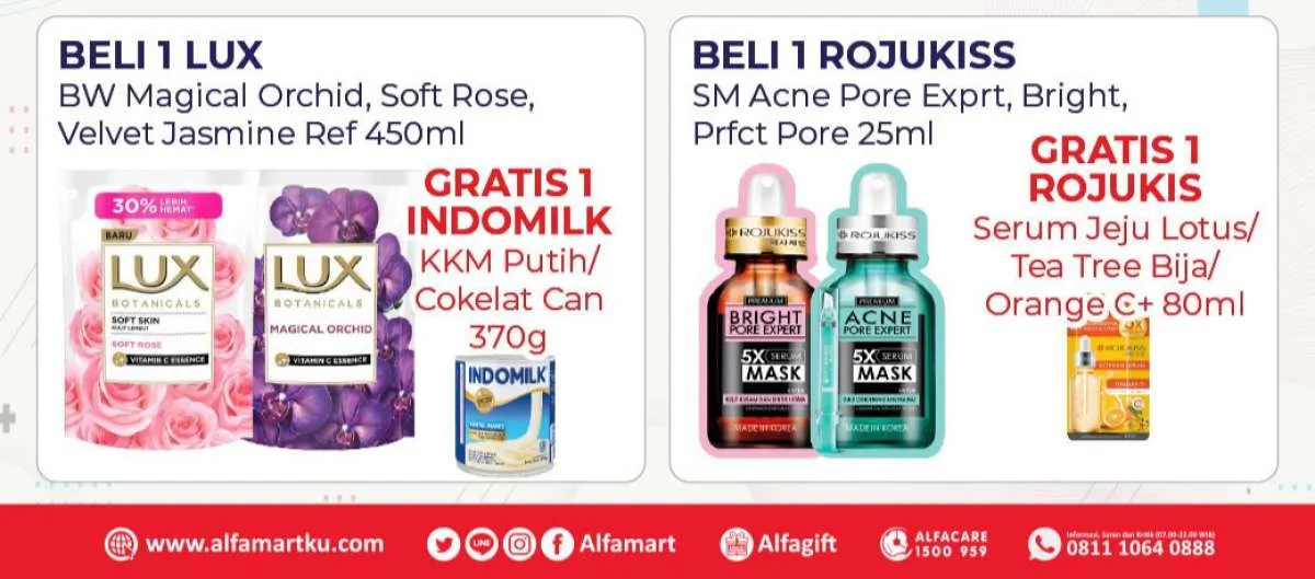 Promo Alfamart Serba Gratis 16-31 Mei 2022, Beli 1 Body Wash Gratis 1 Indomilk Kaleng